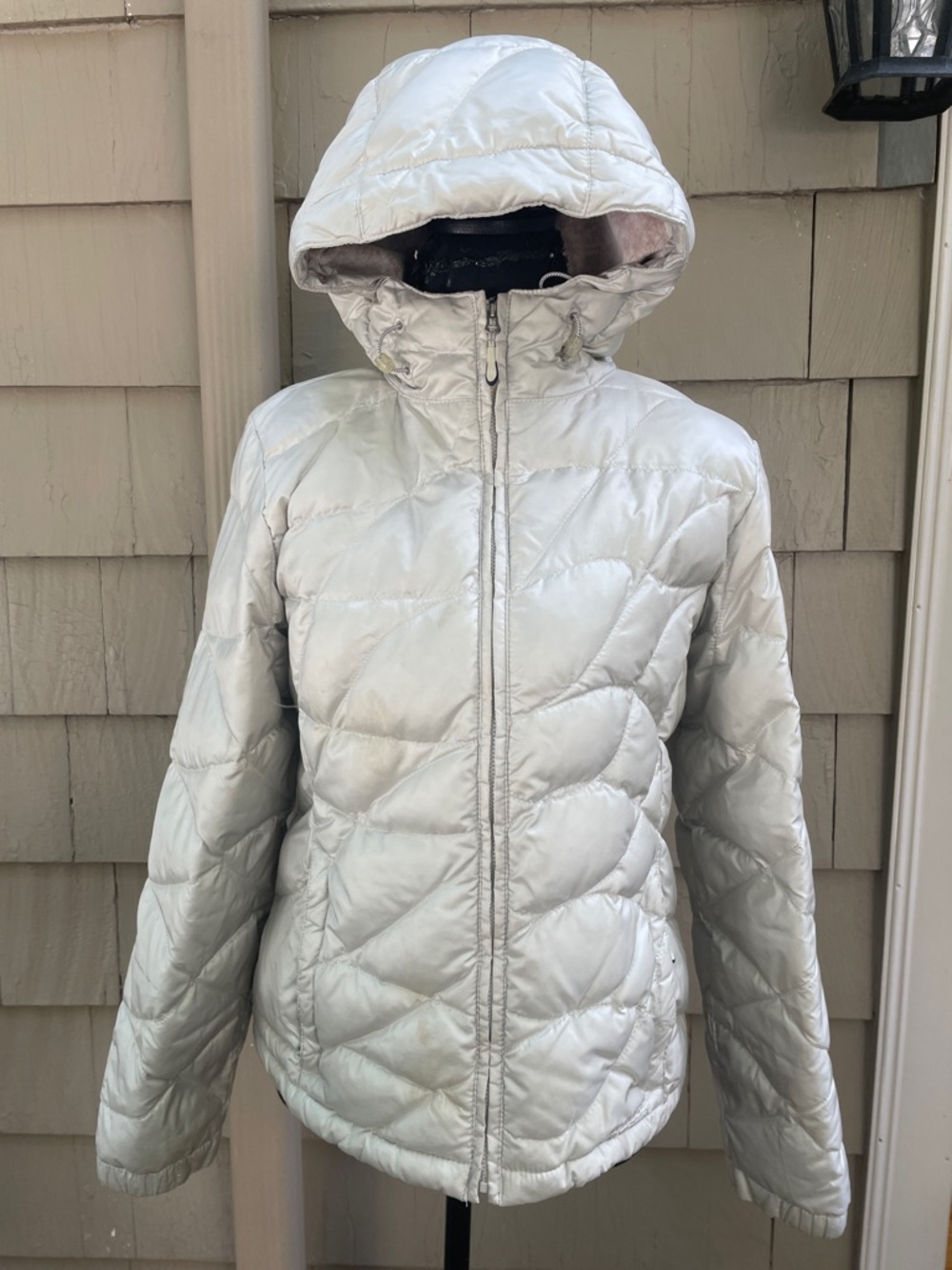 L.L. Bean quilted down jacket with hood! Very nice condition! Great Price!